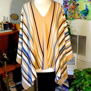 Pacific Heights Vintage striped Poncho